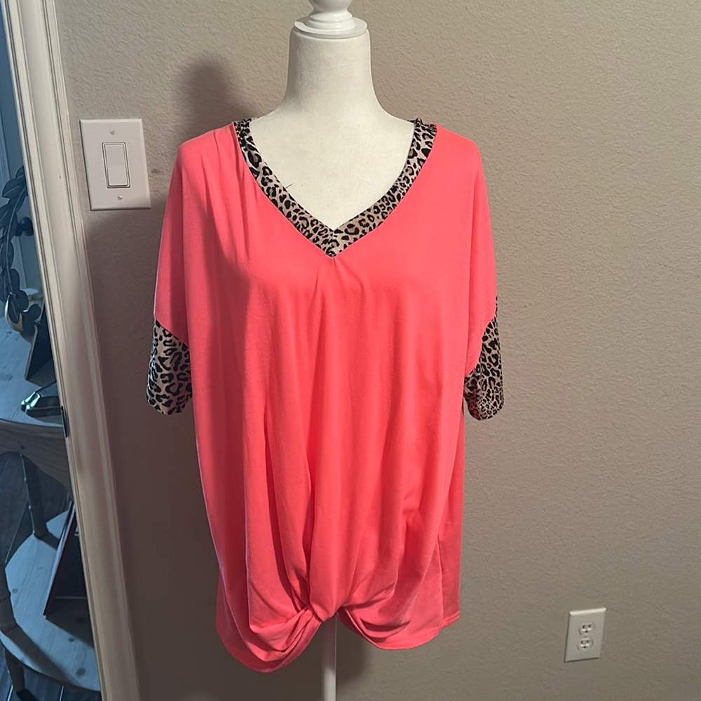 Hot Pink and Leopard Shirt